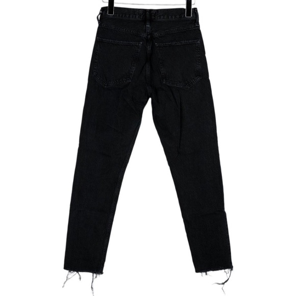 Agolde Jeans Black Denim Size 25 Mid Rise 4-Button Dark Wash Skinny - Picture 3 of 11